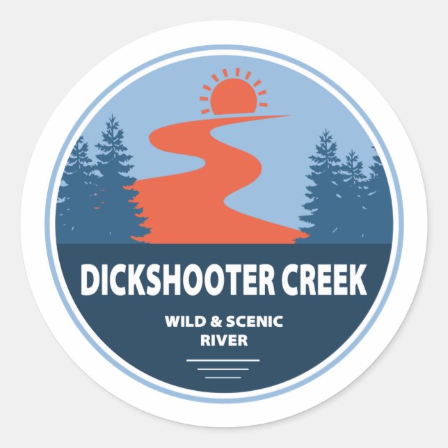 Dickshooter Creek Wild and Scenic River Idaho Classic Round Sticker (Front)