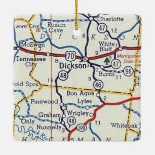 Dickson TN Ceramic Ornament