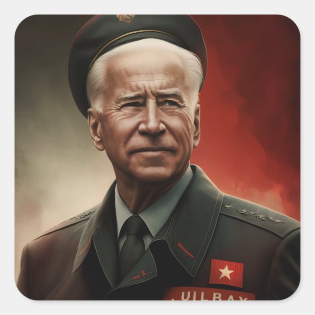 Dictator Joe Biden Square Sticker (Front)