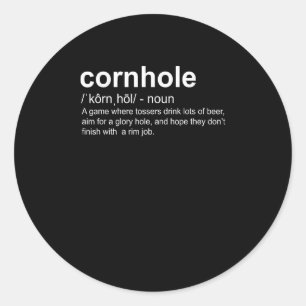 Dictionary Definition Cornhole Cornhole Player Classic Round Sticker