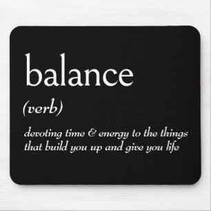 Dictionary Definition For BALANCE Mouse Pad