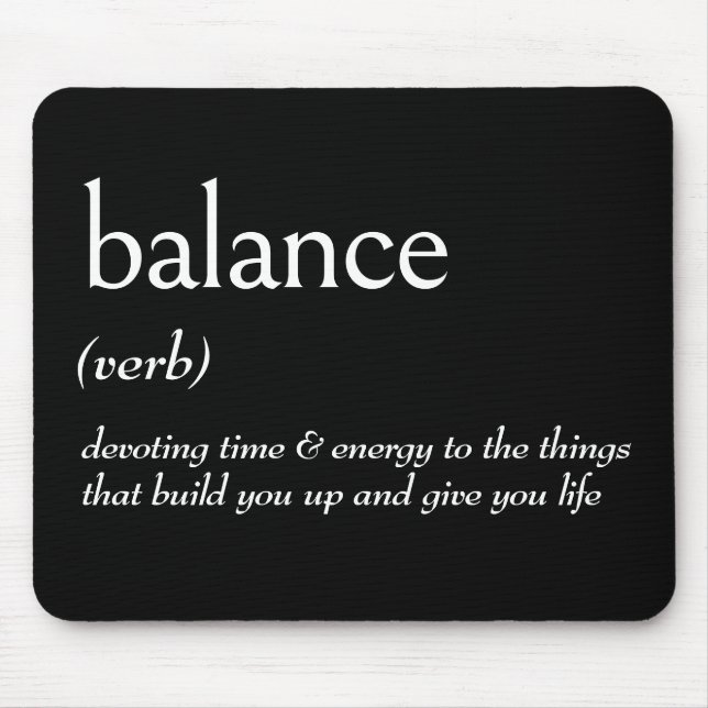 Dictionary Definition For BALANCE Mouse Pad (Front)