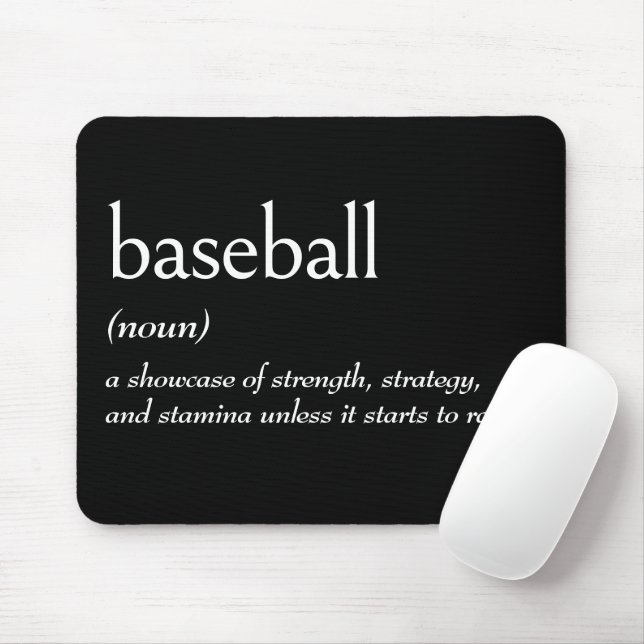 Dictionary Definition For BASEBALL Mouse Pad (With Mouse)