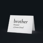 Dictionary Definition For BROTHER Birthday Card<br><div class="desc">Definition of BROTHER in black text on a whitewashed wood background for Sister's birthday.
Inside text can be changed.</div>