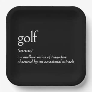 Dictionary Definition For GOLF Paper Plate