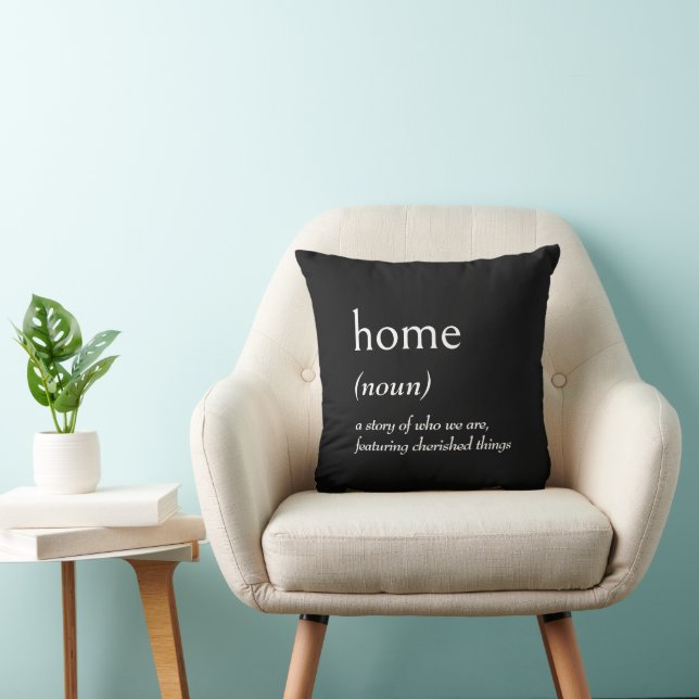 Dictionary Definition for HOME Throw Pillow (Chair)