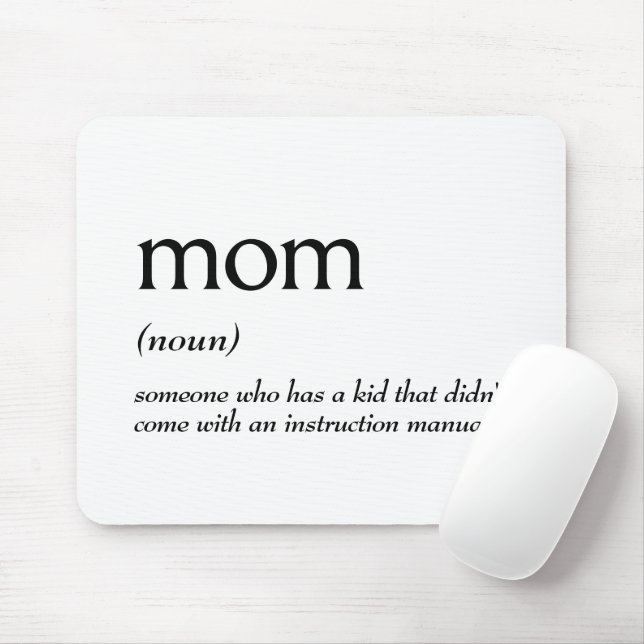 Dictionary Definition For MOM Mouse Pad (With Mouse)