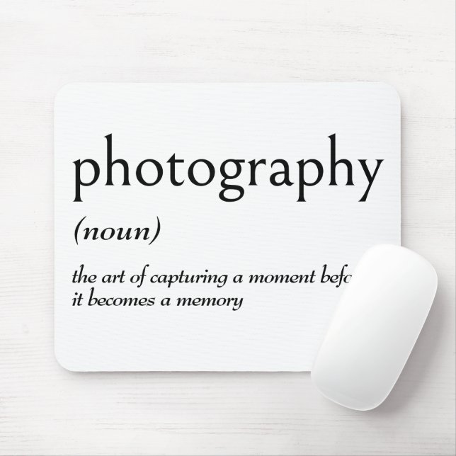 Dictionary Definition For PHOTOGRAPHY Mouse Pad (With Mouse)
