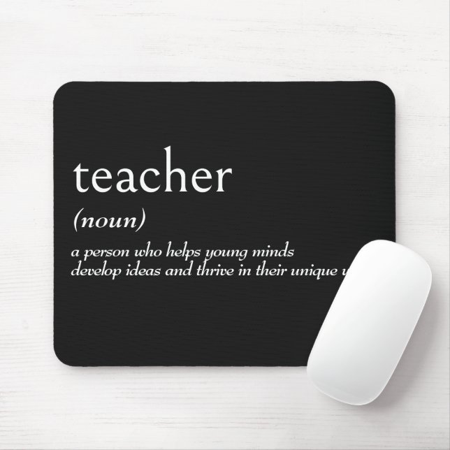 Dictionary Definition For TEACHER Mouse Pad (With Mouse)