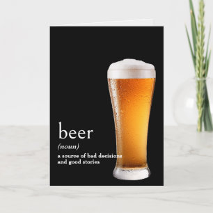 Dictionary's Definition For BEER Card