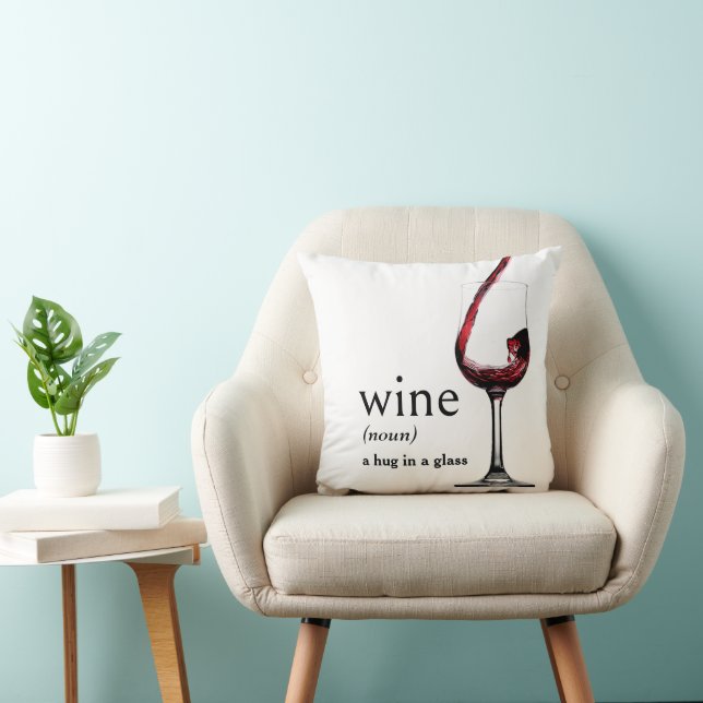 Dictionary's Definition For WINE Throw Pillow (Chair)