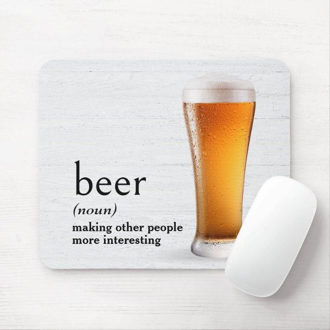 Dictionary's Definition Of BEER Mouse Pad (With Mouse)