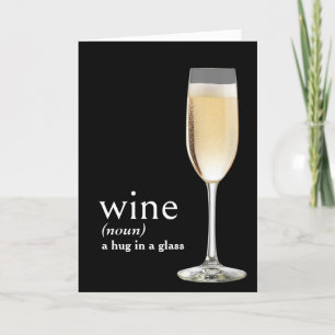 Dictionary's Definition of WINE for Birthday Card