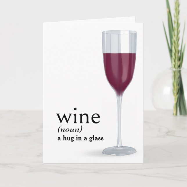 Dictionary's Definition of WINE for Birthday Card (Front)