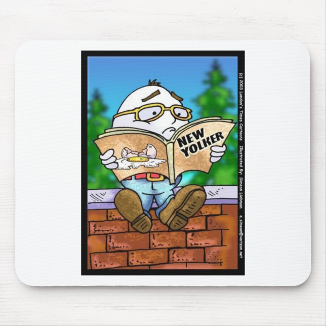 Did New Yorker Kill Humpty Dumpty? Cartoon Gifts Mouse Pad (Front)