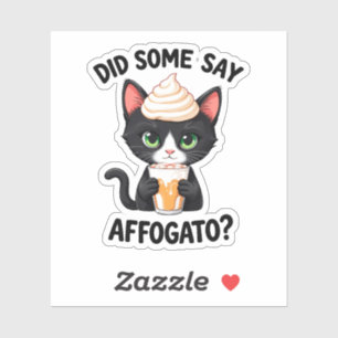 Did Someone Say Affogato? Retro Coffee Cat   affog