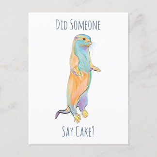 Did Someone Say Cake? Otter Postcard