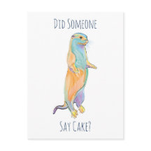 Did Someone Say Cake? Otter Postcard