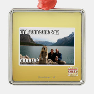 Did someone say cheeze? metal ornament