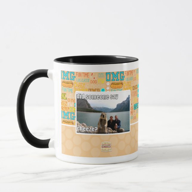Did someone say cheeze? mug (Left)