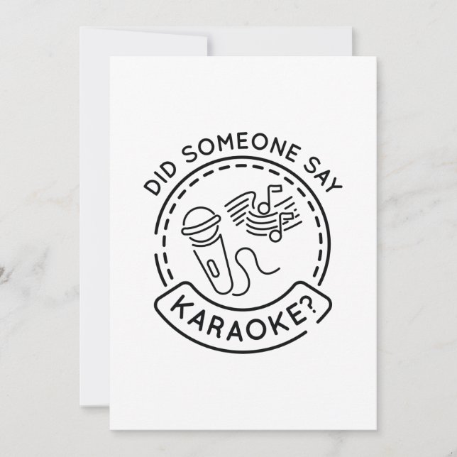 Did Someone Say Karaoke Thank You Card (Front)
