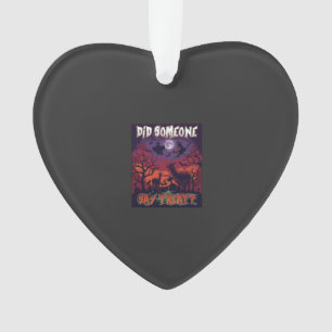 Did Someone Say Treat Halloween Alpaca Witch Moon  Ornament