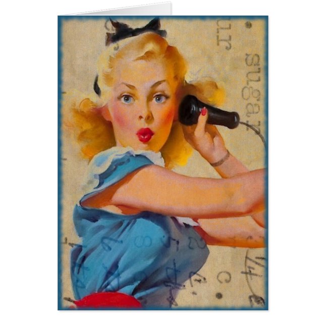 Did You Call Me, Sugar?  Vintage Digital Art (Front)