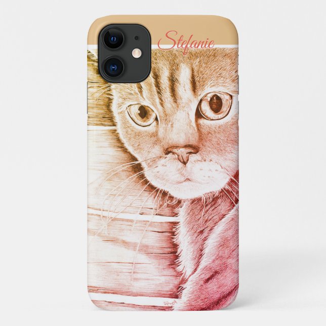 Did You Hear That? (orange/red) Case-Mate iPhone Case (Back)