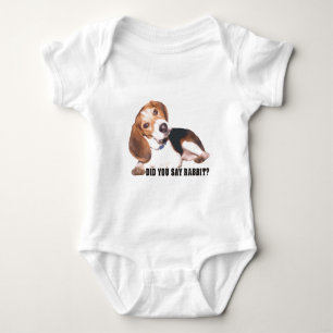 Did you Say Rabbit? Beagle Baby Bodysuit