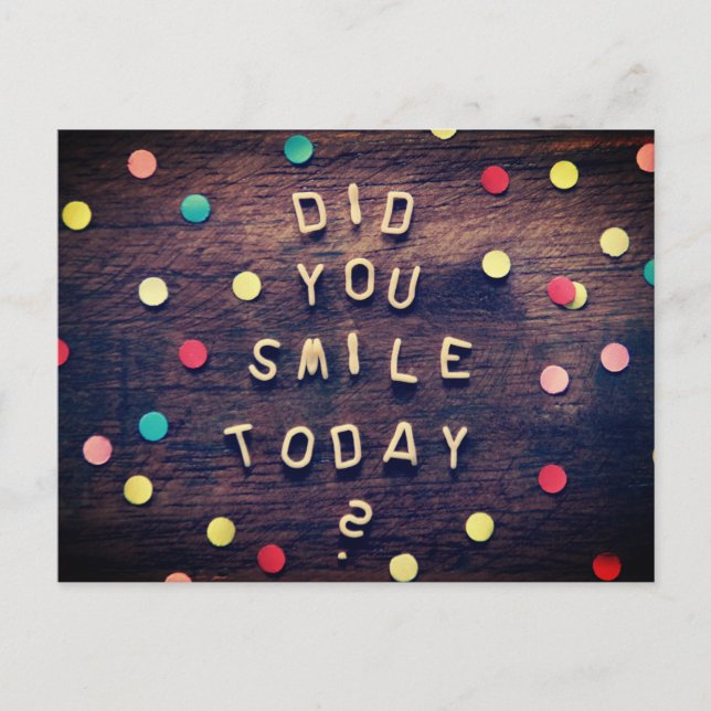 Did You Smile Today Smiling Postcard (Front)