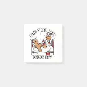 Did You Try Icing It Gingerbread Nursing Christmas Post-it Notes