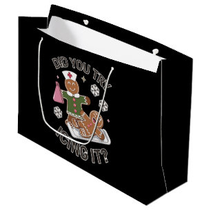 Did You Try Icing It School Nurse Christmas PICU  Large Gift Bag