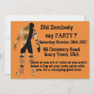 Did Zombody Say Party Invitation