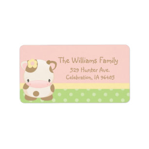 Diddles Farm Moo-Cow Address Label