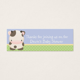 Diddles Farm moo-Cow Baby Shower Favour Tag B