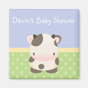 Diddles Farm Moo-Cow Baby Shower Magnet Favour B