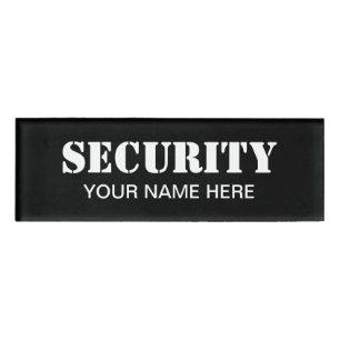 D'identification Badge de nom de sécurité pour garde de sécurité