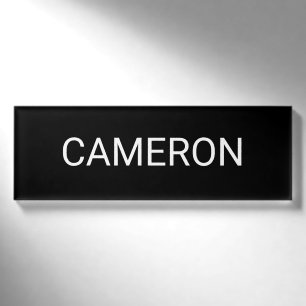 D'identification Badge nominatif en acrylique noir professionnel ma