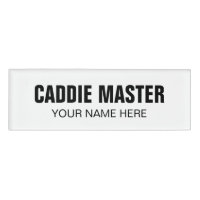 Étiquette de badge de nom de maître de caddie pour
