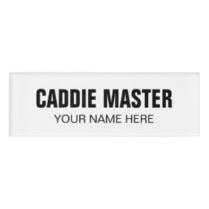 D'identification Étiquette de badge de nom de maître de caddie pour