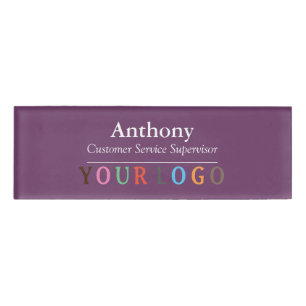 D'identification Nom Badge Magnet Custom Logo Personnel Employé Gra