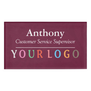 D'identification Nom Badge Magnet Custom Logo Personnel Employé Gra
