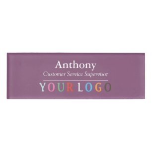 D'identification Nom Badge Magnet Custom Logo Personnel Employé Gra
