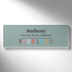 D'identification Nom Badge Magnet Custom Logo Personnel Employé Gra