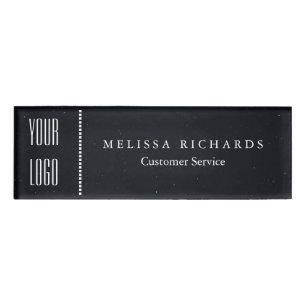D'identification Personalized Black Chalkboard Small Name Badge