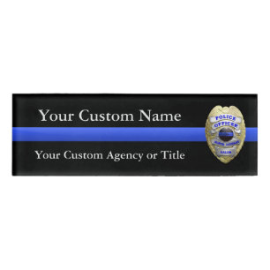 D'identification Thin Blue Line Police Virtues Badge