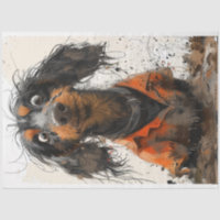 Didn't Do It Dachshund Dog Decoupage 