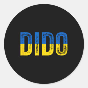 Dido Ukrainian Grandfather Grandpa Ukraine Flag Di Classic Round Sticker
