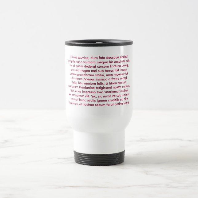 Dido's Death Speech Travel Mug (Center)