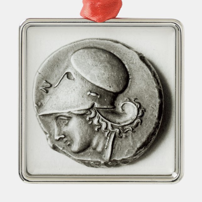 Didrachma of Heracles: obverse depicting Athena Metal Ornament (Front)